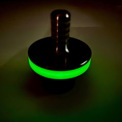 CountyComm - Tip Top Extreme - Tungsten / Titanium / UGM Glow - Spinning Top + Delrin Stand by Maratac®