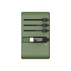 1-World+ 3-Port Travel GaN Charger With Built-in USB-C Cable 70W Gundam