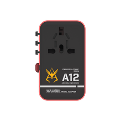 1-World+ 3-Port Travel GaN Charger With Built-in USB-C Cable 70W Gundam