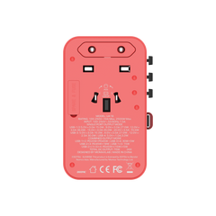 1-World+ 3-Port Travel GaN Charger With Built-in USB-C Cable 70W Gundam