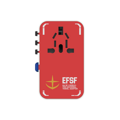 1-World+ 3-Port Travel GaN Charger With Built-in USB-C Cable 70W Gundam