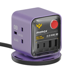 1-Charge Work Flow 3-Outlet GaN Power Cube 25W with USB Ports