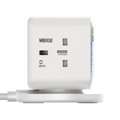 1-Charge Work Flow 3-Outlet GaN Power Cube 25W with USB Ports