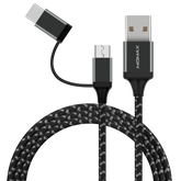 Zero 2-in-1 USB-C & Micro USB Cable Android (1M) DTC11