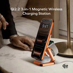 1-Charge Q.Port² Qi2.2 3-in-1 Magnetic Wireless Charging Station