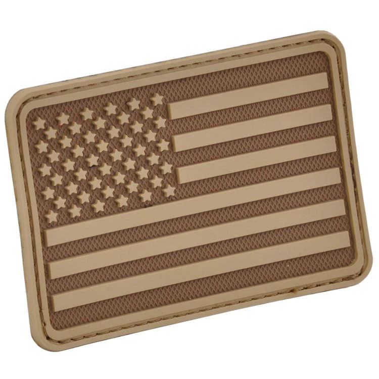 Patches Morale Con Bandiera USA - Hazard 4, Supporto In Velcro, Colore Verde Oliva, Per Zaini, Giacche, Tatticali