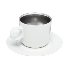 黎明卡布奇諾杯和靜止茶碟