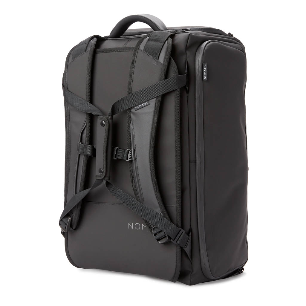 TRAVEL BAG 40 IN BLACK WATERPROOF FABRIC GOLD PADLOCK