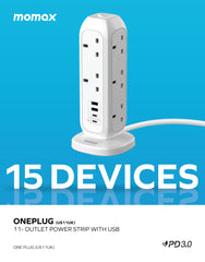 ONEPLUG 11 插座電源板附 USB PD20W