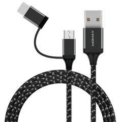 Zero 2-in-1 USB-C およびマイクロ USB ケーブル Android (1M) DTC11