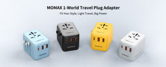 1-World 20W 3-Port+AC Travel Adapter UA11