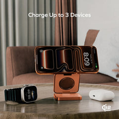 1-Charge Q.Port² Qi2.2 3-in-1 Magnetic Wireless Charging Station