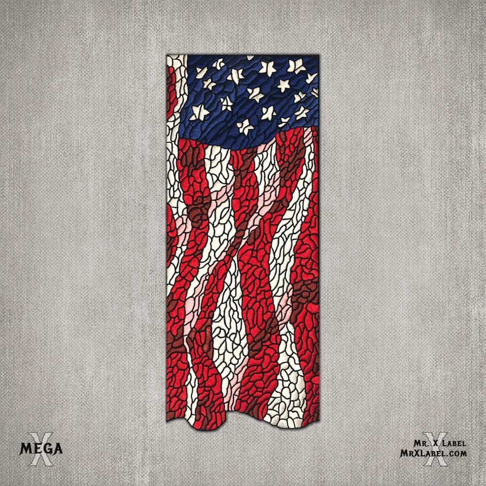 American Flag v.Mega Patch MR.X Label Patch Suburban.