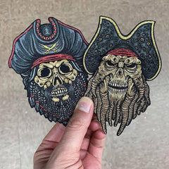 Davy Jones Pirate Skull Patch MR.X Label Patch Suburban.