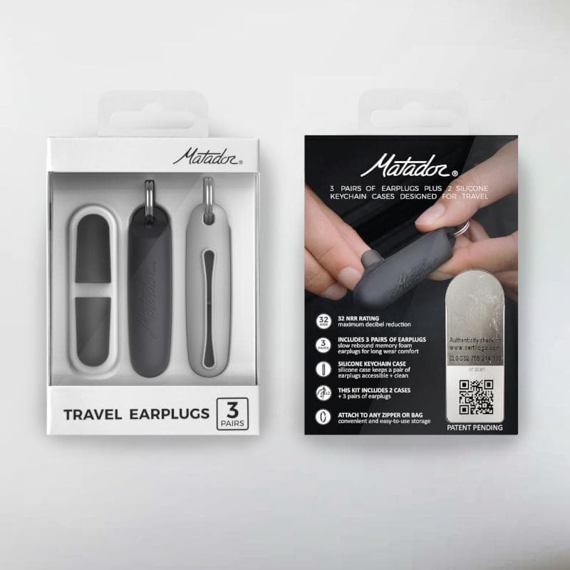 Travel Earplugs - 3 Pairs Matador Earplugs Suburban.